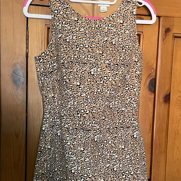 J. Crew Tan and Black Animal Print  Dress - Picture 4 of 6
